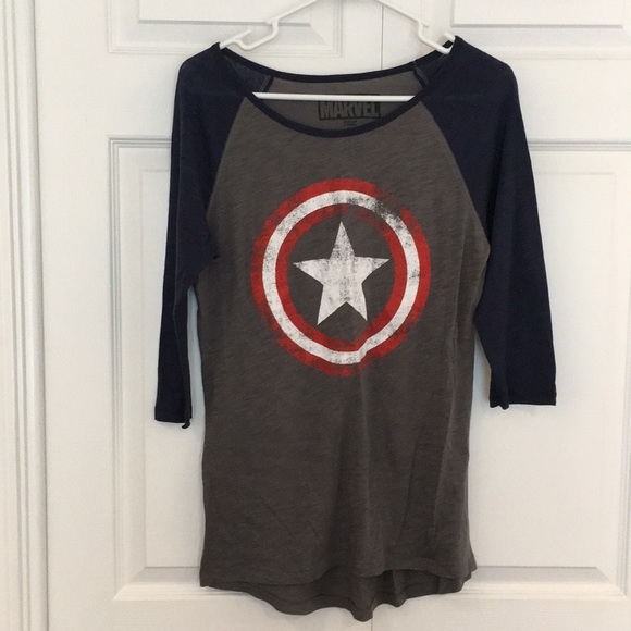 Marvel Tops - Captain America baseball tee Marvel Tops - Captain America baseball tee